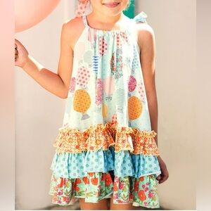 MATILDA JANE UP IN THE AIR MULTICOLOR TIERED DRESS GIRLS 6